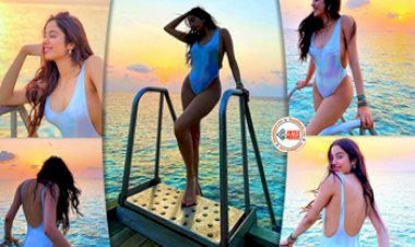 Janhvi Kapoor Sexy Look : जाह्नवी कपूर ने बढाया इन्टरनेट का पारा, बिकिनी पहन दिया सेक्सी लुक- देखें तस्वीरें...
