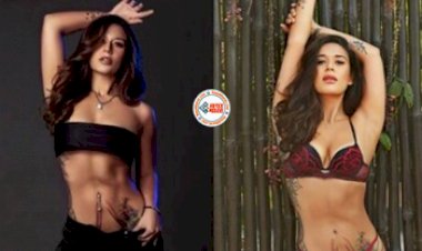 Krishna Shroff Bold Look : Krishna Shroff जीन्स के बटन खोल कैमरे के सामने दिखाया ऐसा अंदाज...- देखें तस्वीरें...