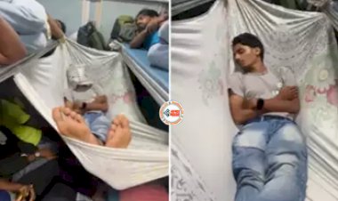 Train Viral News:बन्दे को नहीं मिला ट्रेन में जगह, तो बना डाला ये तगड़ा जुगाड़, नज़ारा देख सर पकड़ लेंगे आप- देखें मजेदार वीडियो...