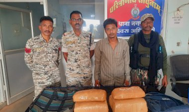 अवैध रूप से अवैध मादक पदार्थ  गांजा का परिवहन करते पाए जाने पर की गई कार्रवाई... आरोपी के कब्जे से 10.700 KG अवैध मादक पदार्थ गांजा बरामद... अनुमानित कीमत 107000 /- रूपये लगभग...