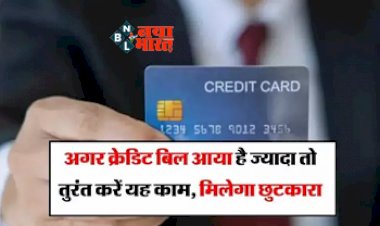 CREDIT CARD TIPS : अगर आपका भी क्रेडिट कार्ड बिल आया है ज्यादा, तो तुरंत करें यह काम, मिलेगा छुटकारा, जाने डिटेल...