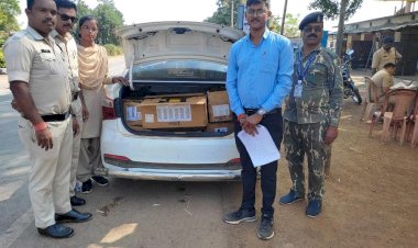 CG लाखों का मोबाइल पकड़ाया : चेकिंग के दौरान पुलिस को मिली कामयाबी, कार से 33 लाख से अधिक का मोबाइल फोन जब्त.........