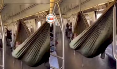 Metro Viral News : शख्स ने मेट्रो में ही बना डाला 'हैंगिंग झूला', लोग बोले...- देखें विडियो...