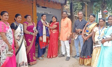 दीनदयाल उपाध्याय वार्ड में मितानिन दिवस पे मितानिन बहनों का हुआ सम्मान...