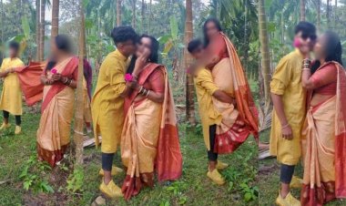 Teacher Student Romantic Photo Photoshoot: स्कूल का ‘एजुकेशनल टूर’, साड़ी में टीचर, जींस-कुर्ते में छात्र, कभी गोद में उठाया तो कभी किया Kiss, स्टूडेंट और टीचर हुए बेहद क्लोज, रोमांटिक फोटोशूट पर बवाल.....