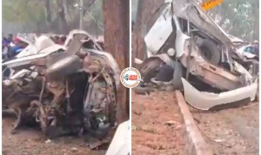 6 दोस्तों की दर्दनाक मौत VIDEO: न्यू ईयर पार्टी मनाकर लौट रहे थे 8 लोग, डिवाइडर से टकराकर पलट गई तेज रफ्तार कार, देखें वीडियो.....