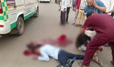 CG Accident ब्रेकिंग : नहीं थम रहा तेज रफ्तार का कहर, अज्ञात वाहन ने युवक को रौंदा, सिर के उड़े चिथड़े, एक की हालत गंभीर, गाड़ी के उड़े परखच्चे.....