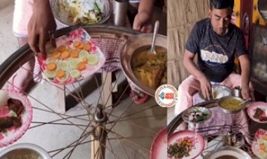 Desi Jugaad Viral News : शख्स ने खाना रखने के लिए बना दिया घुमने वाली डाइनिंग, देसी जुगाड़ देख हर कोई रह गया दंग- देखें विडियो...