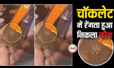 Chocolate Viral Video : शख्स ने खोला चॉकलेट का रैपर, तो दिखा रेंगता हुआ कीड़ा, नज़ारा देख हर कोई हैरान, देखें विडियो...