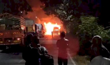 CG ACCIDENT NEWS : बस में लगी भीषण आग, यात्रियों का हुआ बुरा हाल