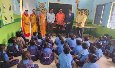 प्राथमिक शाला महली में  हर्षोल्लास से मनाया गया बसंत पंचमी  व मातृ पितृ पूजन दिवस।