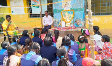 CG - ग्राम हरवेल स्थित प्राथमिक माध्यमिक बालक आश्रम में धुमधाम के साथ बसंत पंचमी मनाया गया...