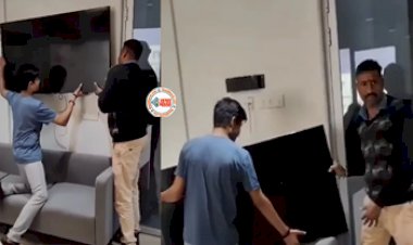 Parents Takes Byju's Office TV : Byju's ने नहीं दिए रिफंड के पैसे, तो बाप-बेटे ने ऑफिस में आकर मचा दिया तहलका, देखे विडियो...