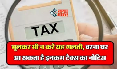Income Tax Department : सावधान! भूलकर भी ना करें ये गलतियाँ, वरना सीधा घर आएगा Income Tax का नोटिस, जान ले ये काम की खबर...