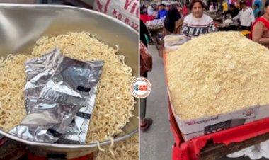 Maggi Stall Viral Video : ठेला पर नूडल्स को लेकर सड़क पर बेचता दिखा शख्स, नज़ारा देख लोगों के भी उड़ गये होश, देखें विडियो...