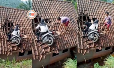 Accident Viral Video : स्कूटी सवार लड़कियों ने छत पर ही चढ़ा दी गाड़ी, नज़ारा देख हक्के-बक्के रह गये लोग, देखें मजेदार विडियो...