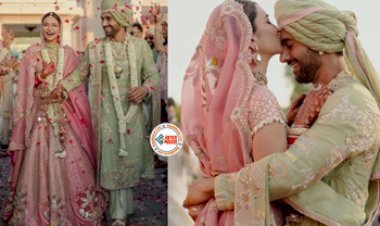 Kriti Kharbanda-Pulkit Samrat Wedding : शादी के बंधन में बंधे Pulkit Samrat और Kriti Kharbanda, पिंक लहंगे और हाथ में लाल चूड़ा पहने नज़र आई दुल्हनिया, देखें तस्वीरें...