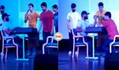 Arm Wrestling Viral News : पंजा लड़ाने के चक्कर में हाथ ही तुड़वा बैठा शख्स, नज़ारा देख फटी रह जाएँगी आँखे, देखें विडियो...
