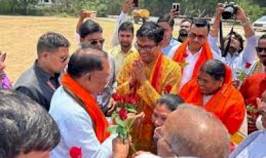 CG POLITICAL NEWS : रायगढ़ पहुंचे सीएम विष्णुदेव साय