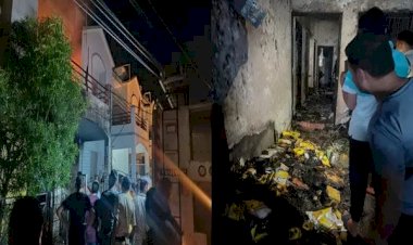 CG - मकान में लगी भीषण आग, अंदर फंसे 3 बच्चों समेत 5 लोग, धधकती आग के बीच पुलिस ने ऐसे बचाई सभी की जान......