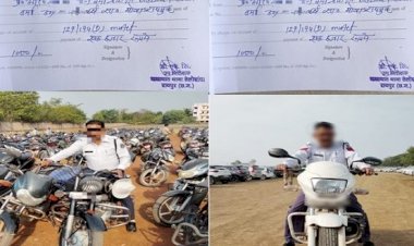 CG - 2 ट्रैफिक पुलिस का काटा चालान : बिना हेलमेट के वाहन चलाना ट्रैफिक पुलिस को पड़ा भारी, डीएसपी ने काटा चालान, किया दो गुणा फाइन…...