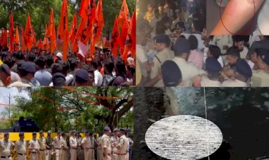 CG - सड़क पर मिला गौवंश का कटा सिर : हिंदूवादी संगठनों ने जमकर किया विरोध, प्रदर्शन के दौरान मचा बवाल… पुलिस को चलानी पड़ी लाठी,  छावनी में तब्दील हुआ कलेक्टोरेट.....