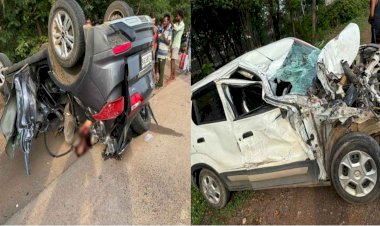 CG दो डॉक्टरों की मौत: दो कारों में हुई जबरदस्त टक्कर, हादसे में दो डॉक्टरों की दर्दनाक मौत,3 गंभीर रूप से घायल..कार के उड़े परखच्चें...