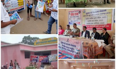 CG - बस्तर पुलिस ने जगह - जगह लगाया चालित थाना : जनता की समस्या को बस्तर पुलिस ने सुना और साथ ही नवीन कानून के बारें में बताया गया...