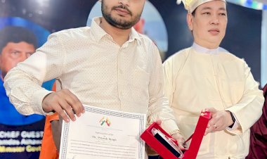 युवा लेखक प्रियेश सिंह को अंतरराष्ट्रीय बुद्ध शांति पुरस्कार और गौरव सम्मान 2024 से म्यांमार दूतावास में किया गया सम्मानित...