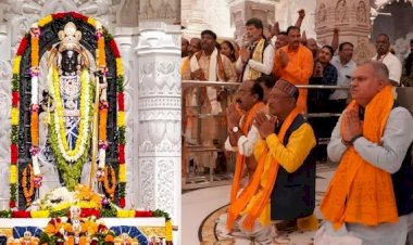 Ram Mandir Visit Sai Cabinet : आस्था की टोकरी में शबरी के बेर फल लेकर भांचा राम से मिलने सीएम विष्णुदेव साय के साथ पूरा मंत्रिमंडल पहुंचा अयोध्या, राम मंदिर में गूंजा नारा, छत्तीसगढ़ के भांचा राम, जय श्री राम, देखें तस्वीरें....