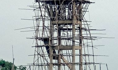 1 मजदूर की जान लेने के 4 माह  बाद फिर शुरू हुआ जल जीवन मिशन के तहत ग्राम कोइलारी के पानी टंकी निर्माण का काम ... ठेकेदार की मनमानी जारी बिना सेफ्टी के कार्य करवा रहे बाहरी मजदूरों से - जिम्मेदार मौन