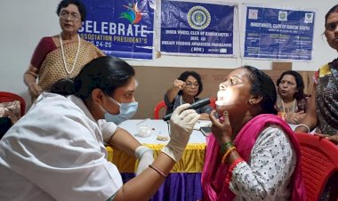 कडरू बस्ती में इनर व्हील क्लब ऑफ राँची साउथ ने लगाया शिविर...