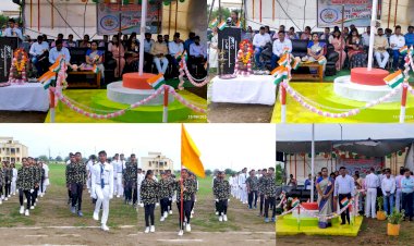 पी एम श्री जवाहर नवोदय विद्यालय बहेरा कुसमी  बेमेतरा में धूमधाम से मनाया गया 78वां स्वाधीनता दिवस।