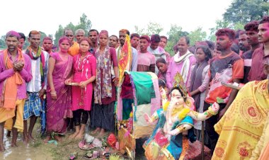 CG - ग्राम पातरीपारा में धुमधाम के साथ गणेश विसर्जन किया गया...