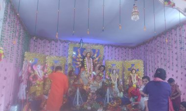 धर्मपुर नंबर 2 में माता दुर्गा के नौ रूपों का विधि विधान के साथ हुआ पूजा अर्चना....