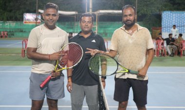 संभाग स्तरीय लॉन टेनिस प्रतियोगिता का समापन : के एल आजाद