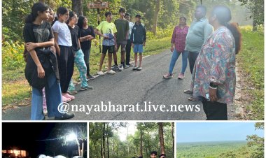 इको टूरिज्म स्थल जबर्रा गाँव में शैक्षिक भ्रमण के लिए पहुंचे पुणे महाराष्ट्र के छात्र...जबर्रा गाँव की मनमोहक प्राकृतिक सुंदरता को देख हुए गदगद...