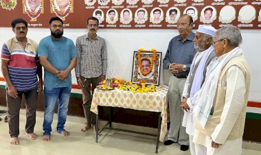 शहर जिला कॉंग्रेस कमेटी ने सादगीपूर्ण मनाई स्व.नंदकुमार पटेल की जयंती...