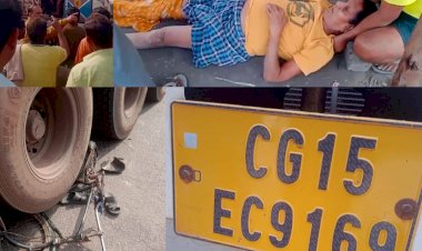 CG - ब्लैक स्पॉट बना कांशीराम चौक, फिर से हुआ सड़क हादसा, साइकिल सवार बुजुर्ग को ट्रक ने ठोकर मार कर गंभीर रूप से किया घायल...