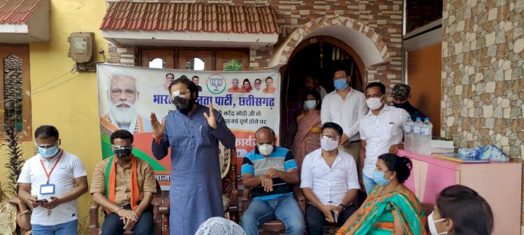 सेवा ही संगठन कार्यक्रम के तहत जगदलपुर के 15 शक्ति केंद्रों में किया गया कार्यक्रम