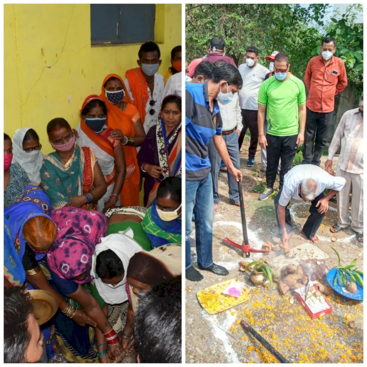 संसदीय सचिव-विधायक विकास उपाध्याय ने विकास कार्यो को दी गति... दो सामुदायिक भवन व सड़क निर्माण कार्य का किया भूमिपूजन.....