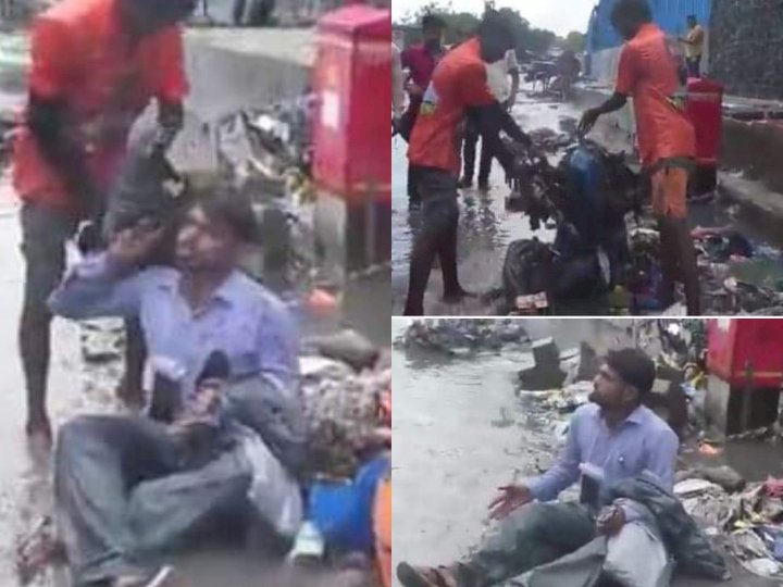 VIDEO MLA की दबंगई: नालियों की सफाई ना कराने पर विधायक ने कॉन्ट्रेक्टर को सड़क पर बिठवाया.... फिर वर्करों से उस पर कूड़ा फिंकवाया.... ठेकेदार को कचरे से नहलाया…. फिर जो हुआ.... देखें VIDEO.....