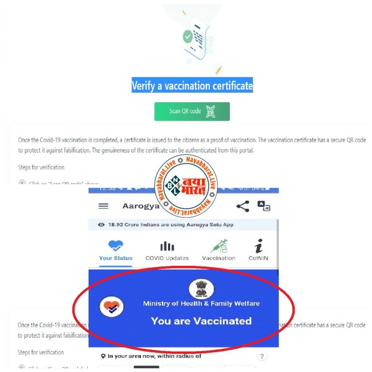 आपके काम की खबर: लोगों को मिल रहा कोरोना वैक्सीन का नकली सर्टिफिकेट.... सरकार ने बताए पहचान के तरीके.... आपका सर्टिफिकेट भी तो नहीं नकली ऐसे करें चेक.....