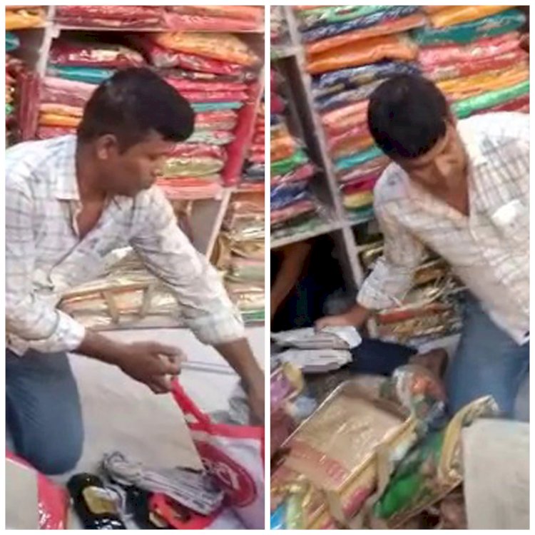 साड़ी शोरूम में शराब का कारोबार: शोरूम में साड़ियों के साथ बेची जा रही थी ब्रांडेड शराब.... इस तरह पहुंची पुलिस और फिर जो हुआ... जान हो जाएंगे हैरान......