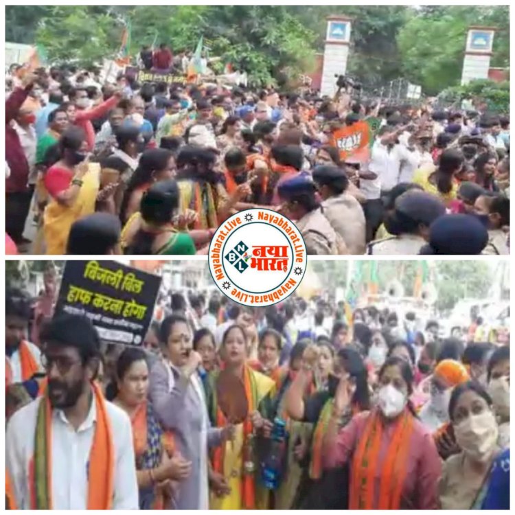 CG बिजली पर बवाल VIDEO: हाथों में लालटेन लेकर बिजली दफ्तर पहुंचे सैकड़ों कार्यकर्ता.... जमकर किया हंगामा.... बैरिकेट तोड़ा... धक्का-मुक्की की.... बिजली दरें बढ़ने पर भाजपा का जबरदस्त प्रदर्शन.... देखें VIDEO....