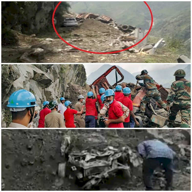 भयंकर तबाही VIDEO: पहाड़ से गिरी मौत की चट्टानें.... लैंडस्लाइड हादसे में बच्ची समेत 13 की मौत.... मृतकों में 2 छत्तीसगढ़ के भी शामिल.... 50 लोग अभी भी मलबे में दबे…. देखें लैंडस्लाइड का दहला देने वाला VIDEO.....