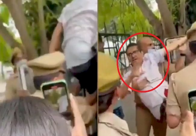 पूर्व IPS गिरफ्तार: गिरफ्तारी पर भड़के पूर्व आईपीएस , गाड़ी में बैठने से किया इनकार….खींचते हुए ले गई पुलिस, दारोगा को मारा थप्पड़…इस केस में सांसद को मदद का आरोप…VIDEO वायरल…….