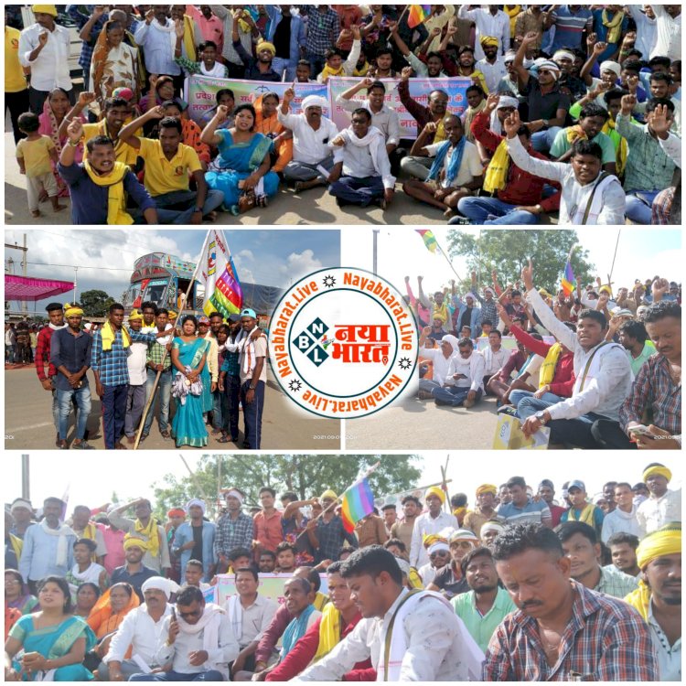 धमतरी में भी बुधवार को जिला स्तरीय एक दिवसीय आर्थिक नाकाबंदी उडीसा, आध्रप्रदेश से छत्तीसगढ़ पहुंच बोराई मार्ग सड़क दस घंटा रहा जाम...घटुला के बस स्टैंड में प्रदेश स्तरीय नौ सुत्रीय एवं जिला स्तरीय 11 सुत्रीय माँगों को लेकर जिला सर्व आदिवासी समाज ने की आर्थिक नाकाबंदी....