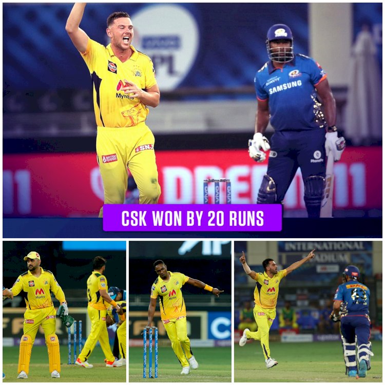 धोनी की कप्तानी का जलवा कायम: दुसरे चरण में CSK का शानदार आगाज.... चेन्नई ने किया हार का हिसाब चुकता.... MI को 20 रनों से हराया.... मुंबई पर भारी पड़े चेन्नई के शेर.... जीत के बाद जानिए प्वॉइंट टेबल में कहां पहुंची CSK.....
