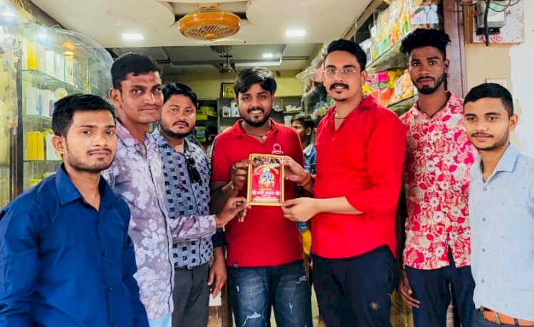 भारतीय जनता युवा मोर्चा प्रदेश कार्यसमिति सदस्य दाऊ आनंद ताम्रकार के नेतृत्व में अंचल के क्षेत्रों में दिया गया भिलाई शाही दशहरा का निमंत्रण